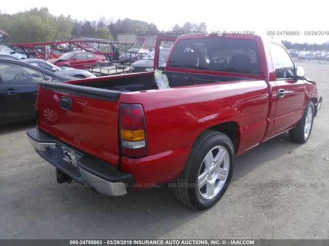 1GCEC14T02Z204304 - 2002 CHEVROLET SILVERADO C1500 RED photo 4