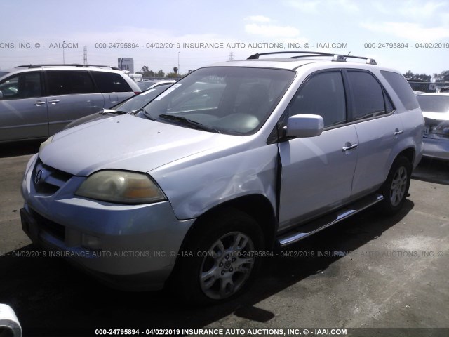 2HNYD18964H519033 - 2004 ACURA MDX TOURING SILVER photo 2