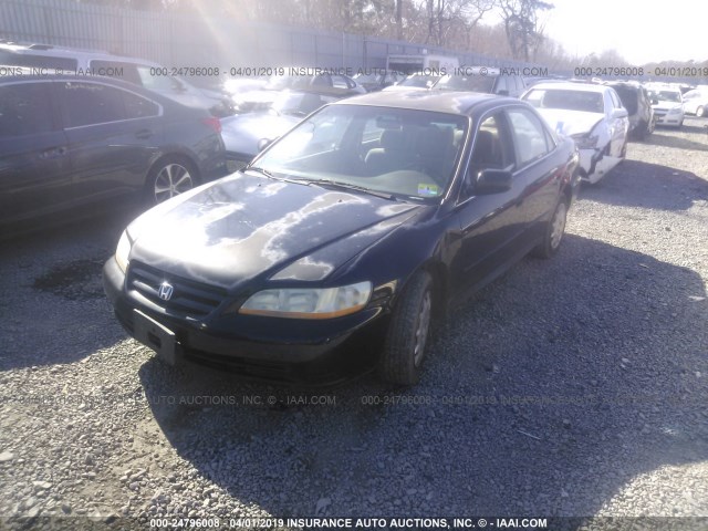 1HGCG66522A122159 - 2002 HONDA ACCORD LX BLACK photo 2