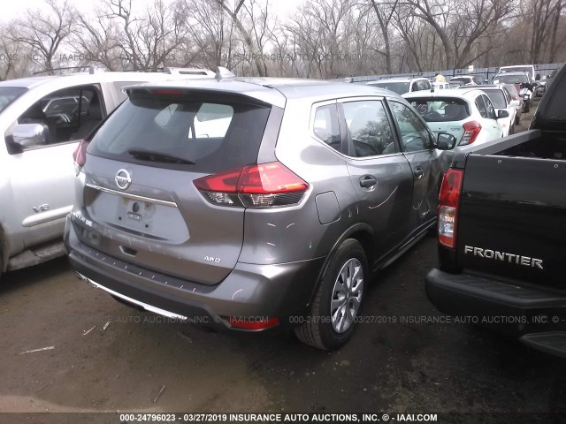 KNMAT2MVXHP505592 - 2017 NISSAN ROGUE S/SV SILVER photo 4