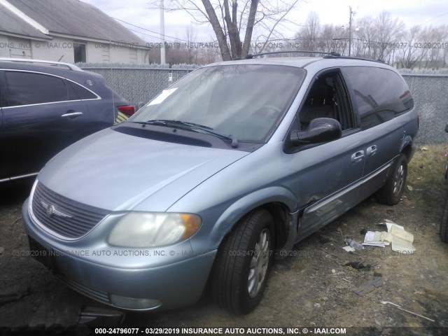 2C4GP54L03R256869 - 2003 CHRYSLER TOWN & COUNTRY LXI BLUE photo 2