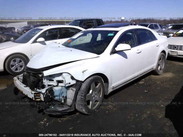 1G1ZJ57719F138749 - 2009 CHEVROLET MALIBU 2LT WHITE photo 2