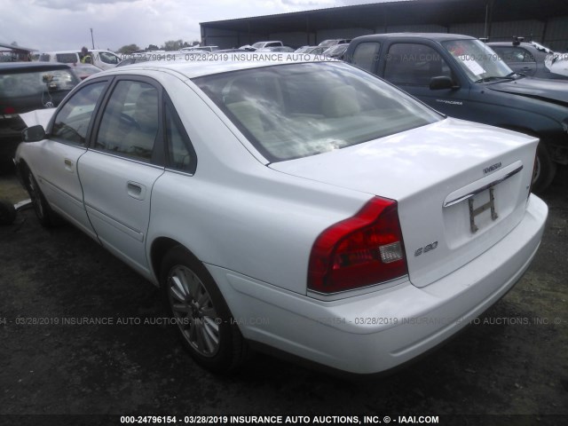 YV1TS91Z041340848 - 2004 VOLVO S80 T6/ELITE WHITE photo 3