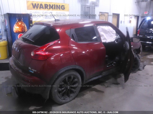 JN8AF5MV1CT126946 - 2012 NISSAN JUKE S/SV/SL RED photo 4