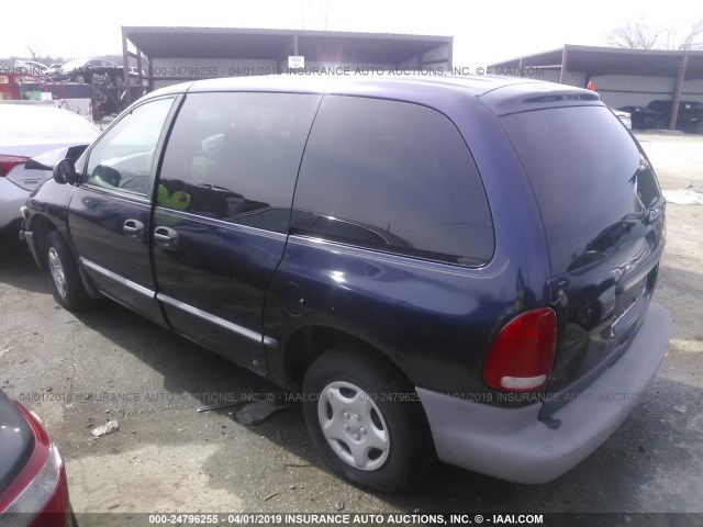 2B4GP25G9XR272488 - 1999 DODGE CARAVAN BLUE photo 3