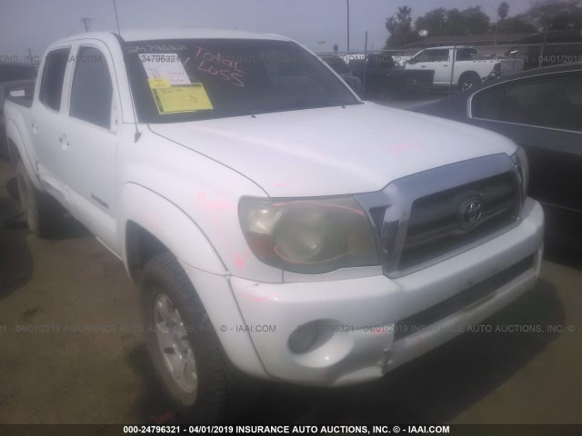 3TMJU62N59M071046 - 2009 TOYOTA TACOMA DOUBLE CAB PRERUNNER WHITE photo 1