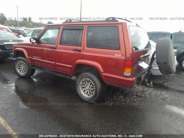 1J4FF78S6XL549521 - 1999 JEEP CHEROKEE LIMITED ORANGE photo 3