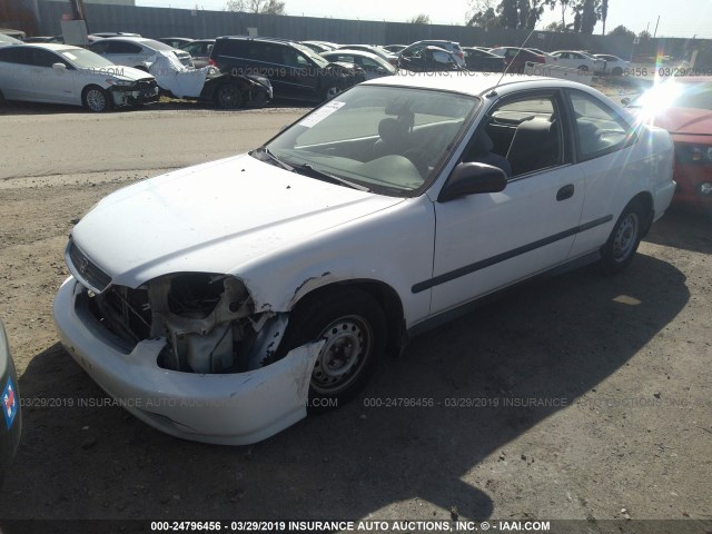 1HGEJ6128TL015128 - 1996 HONDA CIVIC DX WHITE photo 2