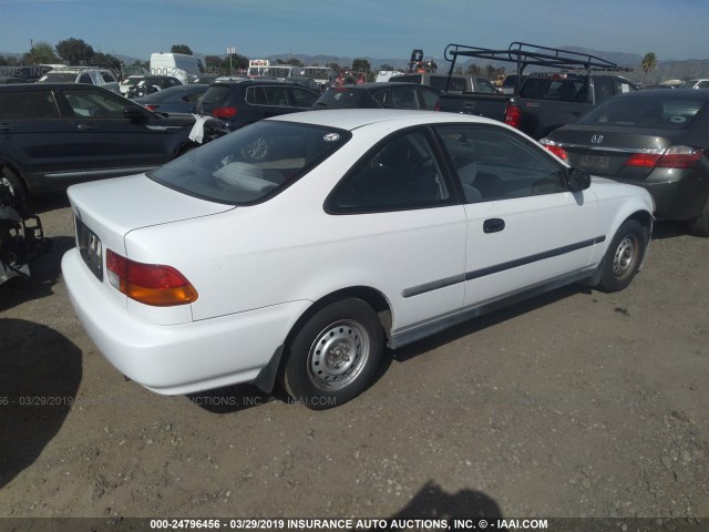 1HGEJ6128TL015128 - 1996 HONDA CIVIC DX WHITE photo 4