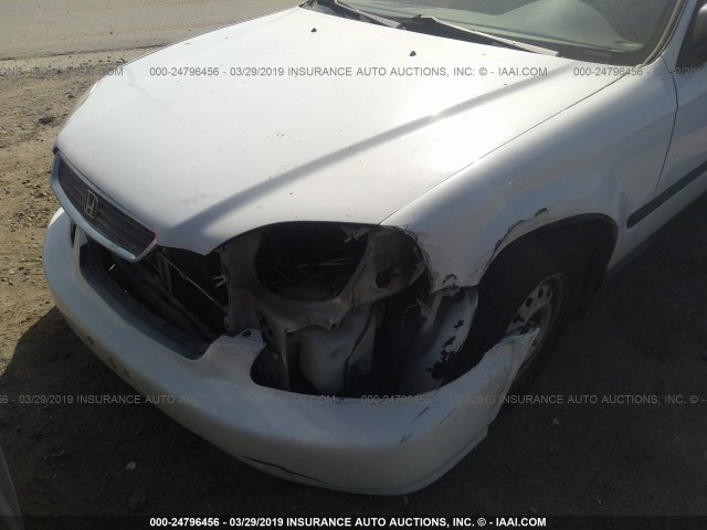 1HGEJ6128TL015128 - 1996 HONDA CIVIC DX WHITE photo 6