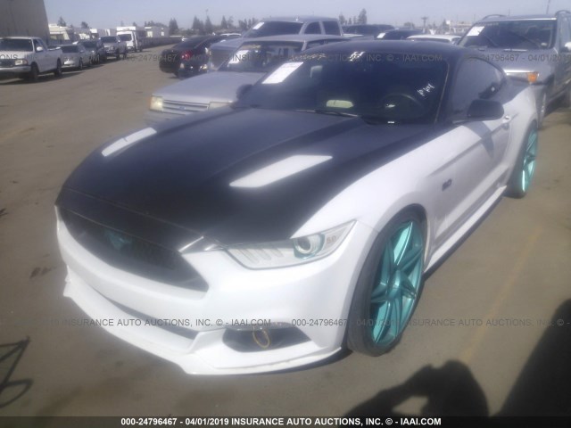 1FA6P8CF9G5221619 - 2016 FORD MUSTANG GT WHITE photo 2