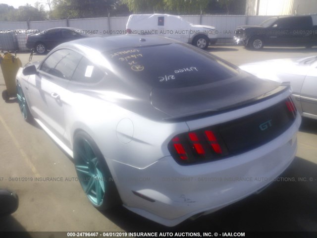 1FA6P8CF9G5221619 - 2016 FORD MUSTANG GT WHITE photo 3