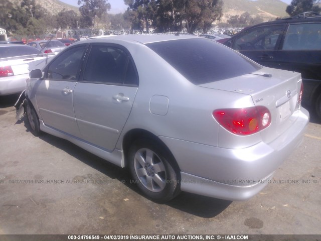 1NXBR32E83Z181818 - 2003 TOYOTA COROLLA CE/LE/S SILVER photo 3