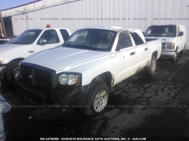 1D7HW28KX7S213089 - 2007 DODGE DAKOTA QUAD/ST WHITE photo 2