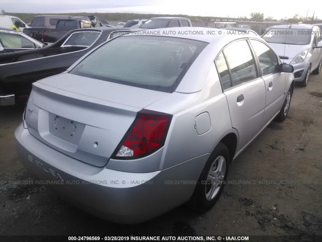 1G8AG52F94Z201521 - 2004 SATURN ION LEVEL 1 SILVER photo 4