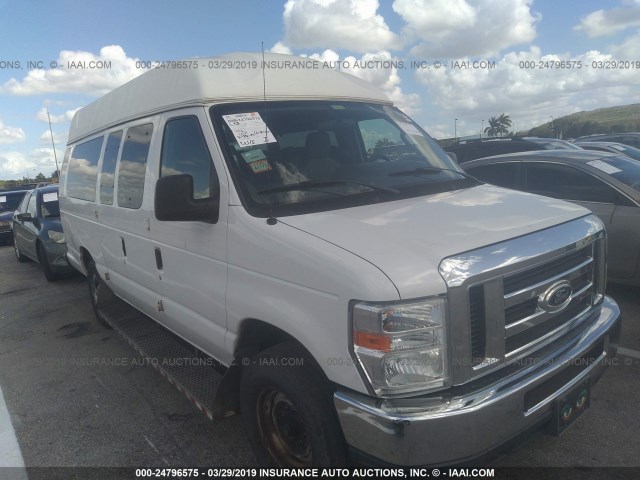 1FTSS3EL4EDB06801 - 2014 FORD ECONOLINE E350 SUPER DUTY VAN WHITE photo 1