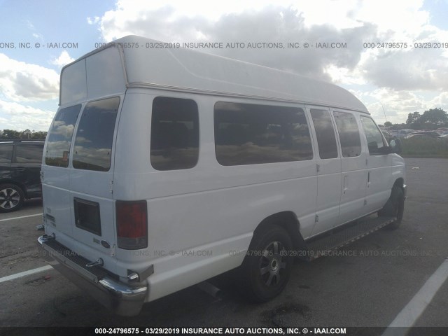 1FTSS3EL4EDB06801 - 2014 FORD ECONOLINE E350 SUPER DUTY VAN WHITE photo 4