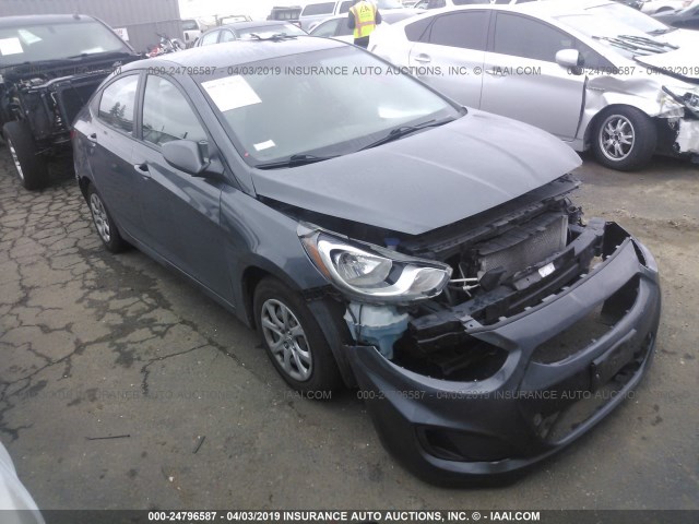 KMHCT4AE8DU290598 - 2013 HYUNDAI ACCENT GLS/GS GRAY photo 1