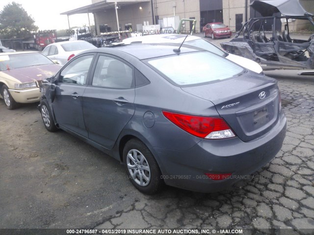 KMHCT4AE8DU290598 - 2013 HYUNDAI ACCENT GLS/GS GRAY photo 3