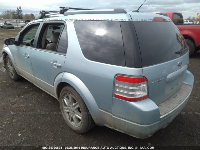 1FMDK03W58GA12591 - 2008 FORD TAURUS X LIMITED Light Blue photo 3