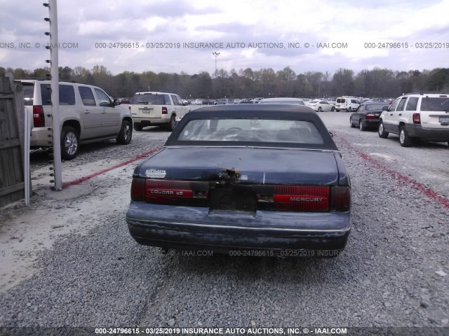 1MEPM6045MH664227 - 1991 MERCURY COUGAR LS BLUE photo 6