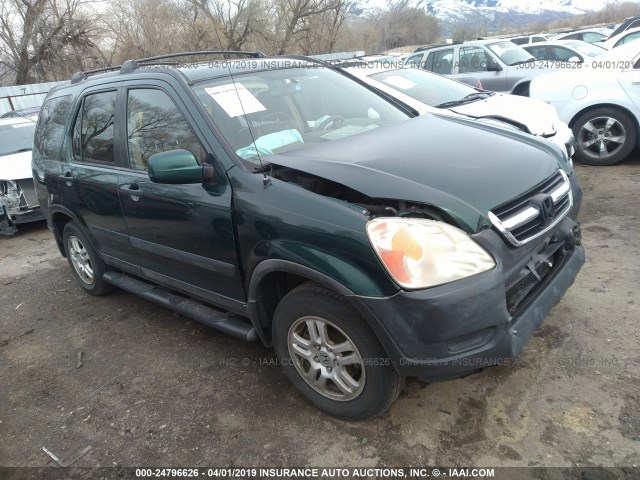 JHLRD78884C007476 - 2004 HONDA CR-V EX GREEN photo 1