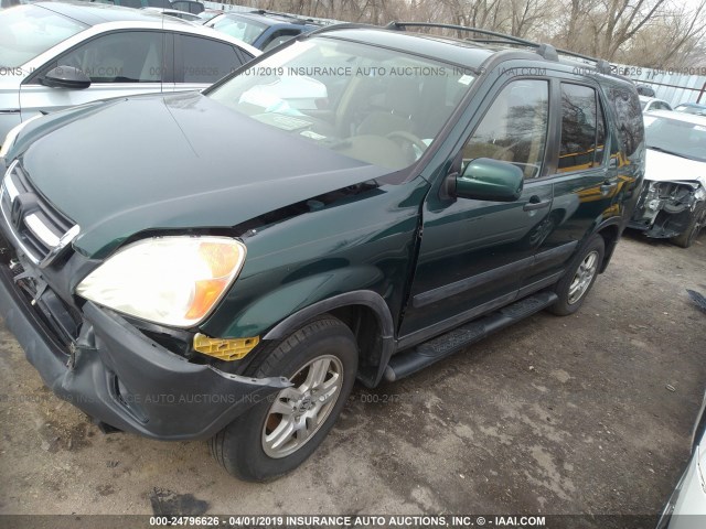 JHLRD78884C007476 - 2004 HONDA CR-V EX GREEN photo 2