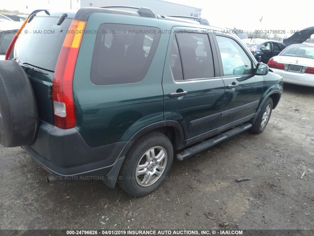 JHLRD78884C007476 - 2004 HONDA CR-V EX GREEN photo 4