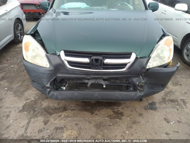 JHLRD78884C007476 - 2004 HONDA CR-V EX GREEN photo 6