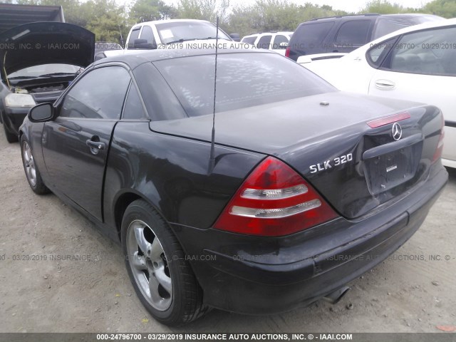 WDBKK65F01F228872 - 2001 MERCEDES-BENZ SLK 320 BLACK photo 3