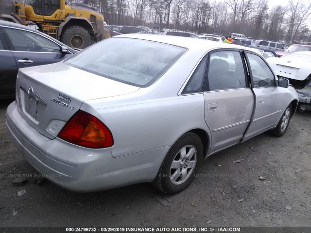 4T1BF28B22U214780 - 2002 TOYOTA AVALON XL/XLS SILVER photo 4