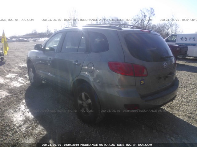 5NMSG73D97H006868 - 2007 HYUNDAI SANTA FE GLS GRAY photo 3