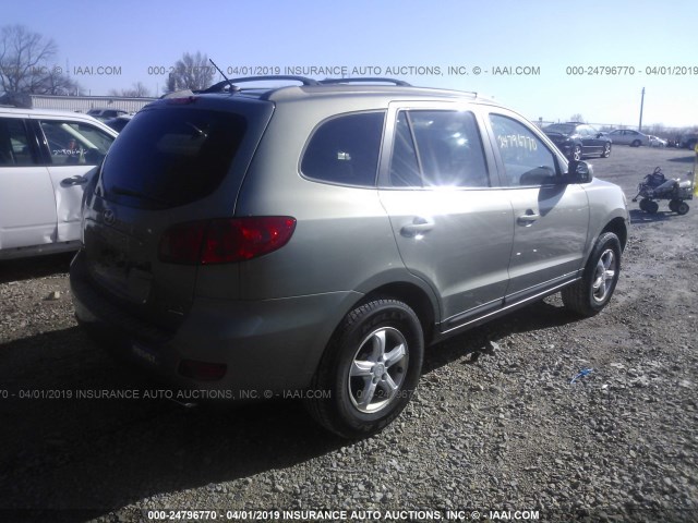 5NMSG73D97H006868 - 2007 HYUNDAI SANTA FE GLS GRAY photo 4