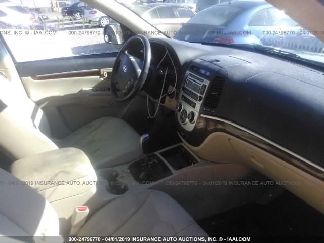 5NMSG73D97H006868 - 2007 HYUNDAI SANTA FE GLS GRAY photo 5