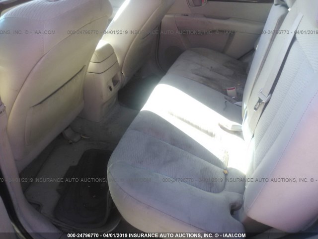 5NMSG73D97H006868 - 2007 HYUNDAI SANTA FE GLS GRAY photo 8