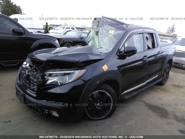 5FPYK3F84JB010794 - 2018 HONDA RIDGELINE BLACK EDITION BLACK photo 2