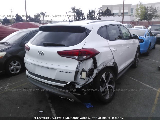 KM8J33A20HU441835 - 2017 HYUNDAI TUCSON LIMITED/SPORT AND ECO/SE WHITE photo 4