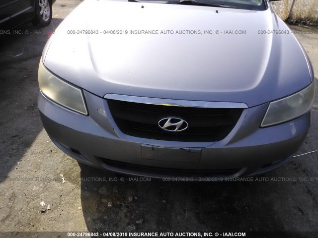 5NPEU46F07H279685 - 2007 HYUNDAI SONATA SE/LIMITED GRAY photo 6