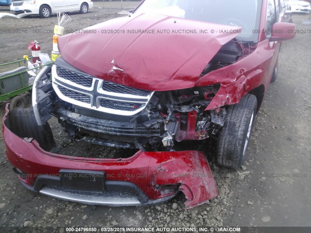 3C4PDDBG4ET192957 - 2014 DODGE JOURNEY SXT RED photo 6