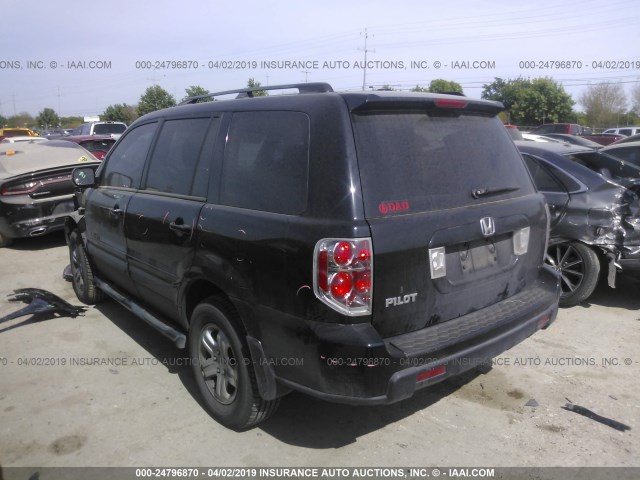 5FNYF28268B024982 - 2008 HONDA PILOT VP BLACK photo 3