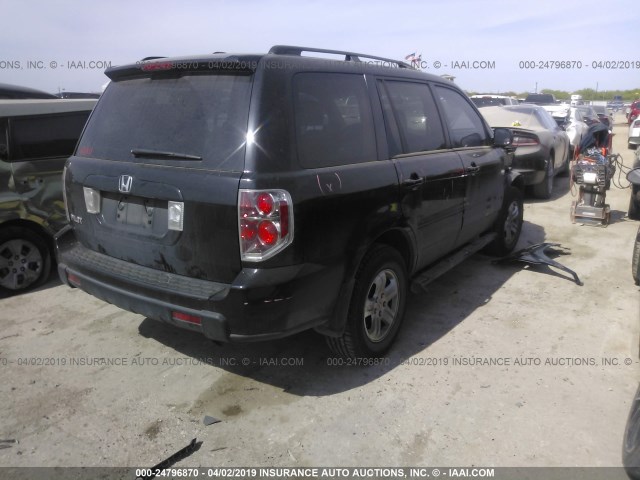 5FNYF28268B024982 - 2008 HONDA PILOT VP BLACK photo 4