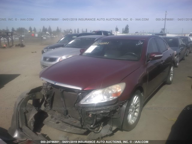 KMHGC4DE6BU113817 - 2011 HYUNDAI GENESIS 3.8L BURGUNDY photo 2