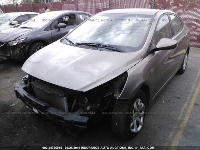 KMHCT4AE1DU312523 - 2013 HYUNDAI ACCENT GLS/GS GOLD photo 2