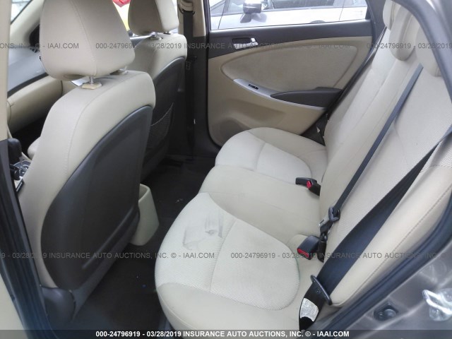 KMHCT4AE1DU312523 - 2013 HYUNDAI ACCENT GLS/GS GOLD photo 8