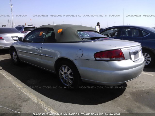 1C3EL65R24N189982 - 2004 CHRYSLER SEBRING LIMITED SILVER photo 3