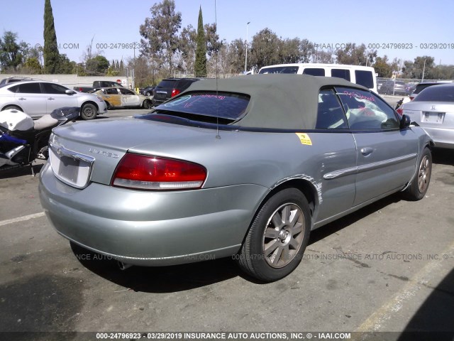 1C3EL65R24N189982 - 2004 CHRYSLER SEBRING LIMITED SILVER photo 4