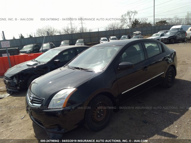 3N1AB6AP7AL700411 - 2010 NISSAN SENTRA 2.0/2.0S/SR/2.0SL BLACK photo 2