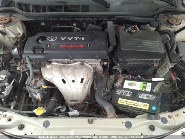 JTNBE46K673032577 - 2007 TOYOTA CAMRY NEW GENERAT CE/LE/XLE/SE GOLD photo 10