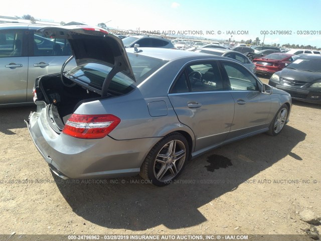 WDDHF5GB7BA459681 - 2011 MERCEDES-BENZ E 350 GRAY photo 4