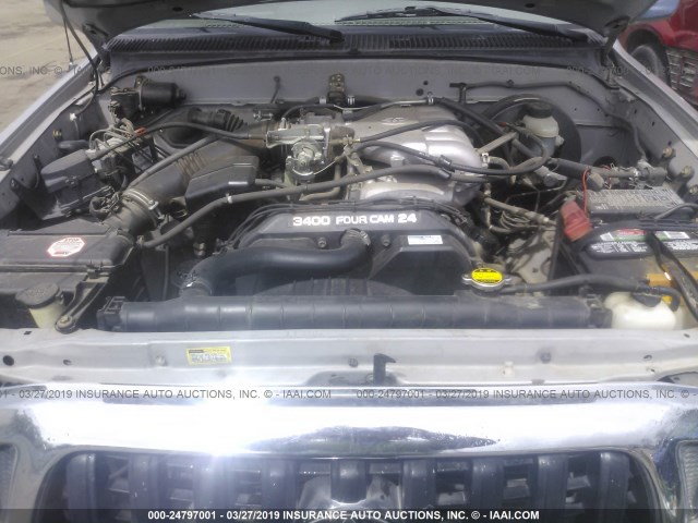 5TEHN72N72Z031612 - 2002 TOYOTA TACOMA DOUBLE CAB 银色 照片 10